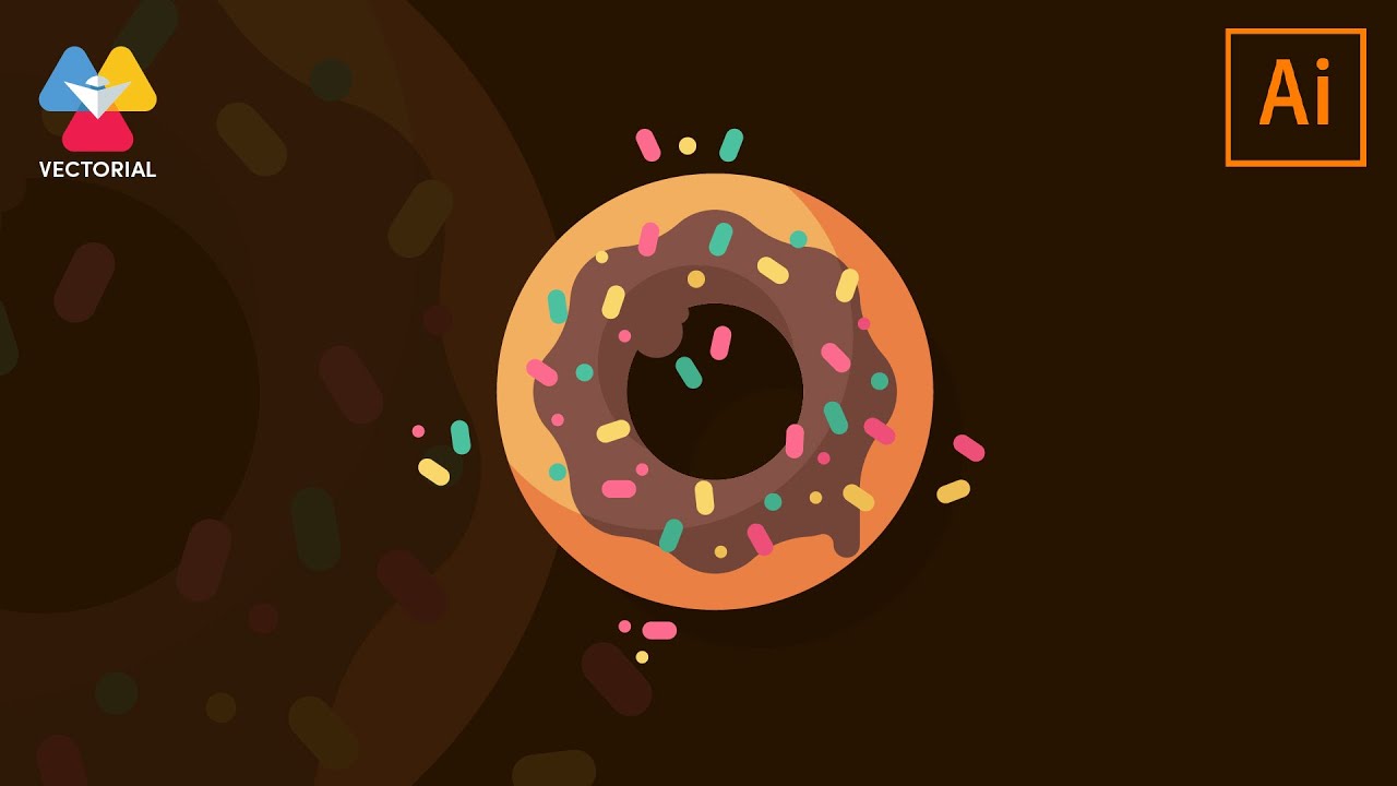 Donut tutorial in Adobe Illustrator 2020