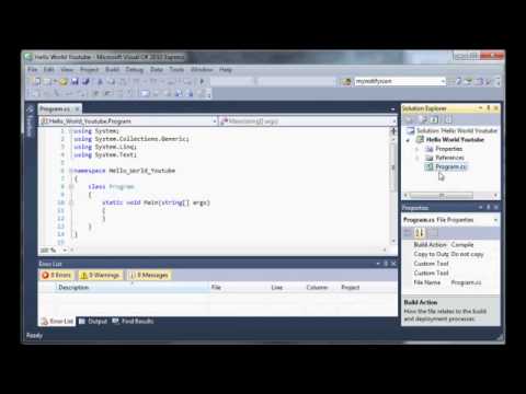 Visual C# 2010 Tutorial 1 - Hello World