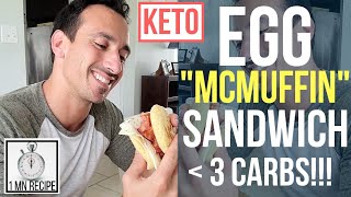 𝗞𝗲𝘁𝗼 𝗘𝗴𝗴 𝗠𝗰𝗠𝘂𝗳𝗳𝗶𝗻 | Ultra Low-carb Breakfast Sandwhich | YouTube Shorts