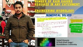 HYDROLOGY | OPTIMUM NO. OF RAIN GAUGES | CIVIL ENGINEERING |  NUMERICAL SOLVED #MDU