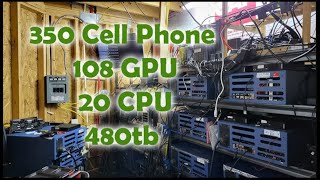 350 Cell Phone Mining Farm Tour - 2023 Update Video