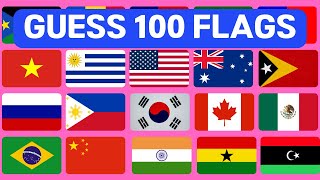 Guess The Country By The Flag 100 Countries Flag Quiz.Can you complete all the challenges?#FlagQuiz