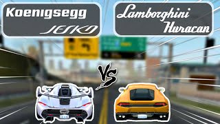 Koenigsegg Jesko VS Lamborghini Huracan | DRAG RACE |Extreme Car Driving Simulator| #shorts