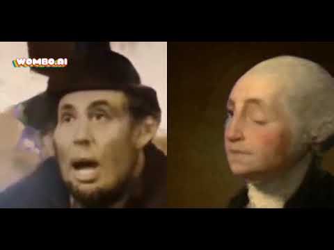 Abraham Lincoln and George Washington singing the Corn song