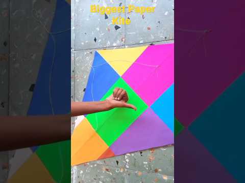 How To Make Biggest Paper Flying Kite, #Shorts