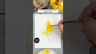 How to draw an autumn leaf? 🍂🍁 | Tutorial For Watercolor Sketching Beginners