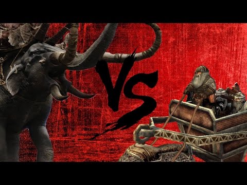 BFME2 VS! Mumakil vs. Battlewagons! Battle of the Obscure Cavalry!