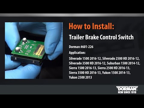 Trailer brake control switch installation video by Dorman Products