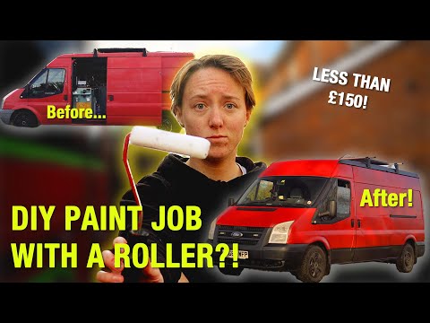 I Painted My Van Using Only a Roller! | DIY Military Vehicle Paint