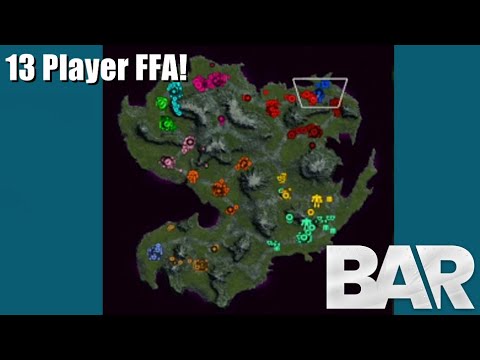 13-Person Pro-Player FFA in Beyond All Reason!