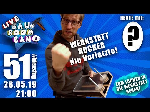Krasse Mechanik für einen Hocker! Heute wieder Live aus der Werkstatt am Bienstag!