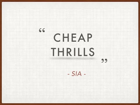 Download Sia Cheap Thrills Lyric Video Ft Sean Paul Mp3