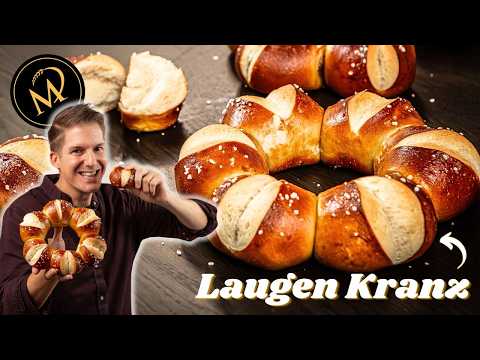 Softer Laugen Kranz - Die Luftigsten Laugenbrötchen selber backen