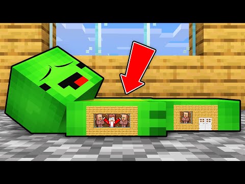 JJ Built a House inside Mikey in Minecraft (Maizen)