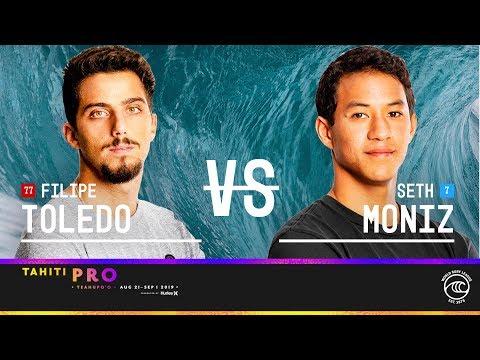 Filipe Toledo vs. Seth Moniz - Round of 16, Heat 7 - Tahiti Pro Teahupo'o 2019