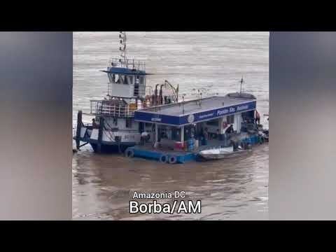 Desastre na Orla do município de Borba | Forte correnteza do Rio Madeira, sai levando flutuantes