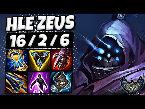 HLE Zeus Jax vs Ambessa TOP [ Quadra Kill ] Korea Challenger Patch 25.11