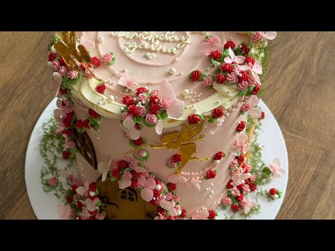 Decorate my viral fairy cake with me🧚‍♀️✨🌸🥀🌱💕 