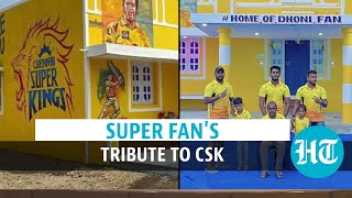 IPL 2020: MS Dhoni's 'super fan' paints his house yellow, CSK shares photos