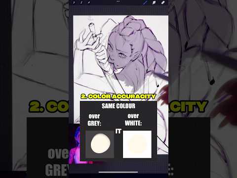 WHY do artists paint with GREY🧐⁉️#arttutorial #drawing #art #digitalart #sunfwer