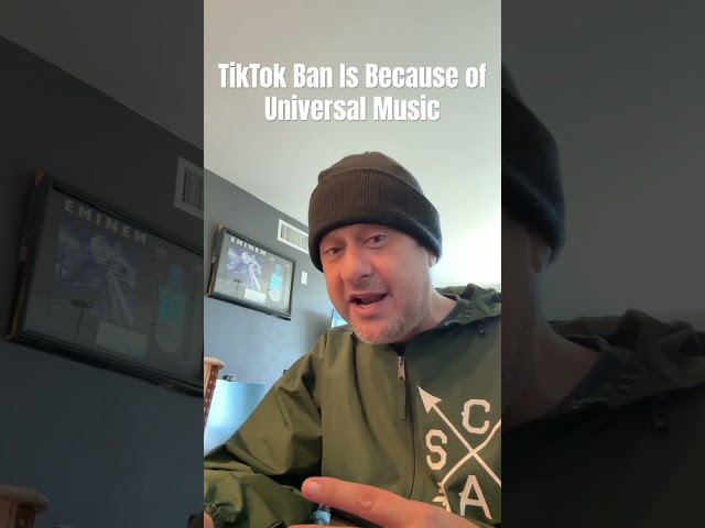 Tiktok ban is because of universal music group and their greed #musicindustry #shorts