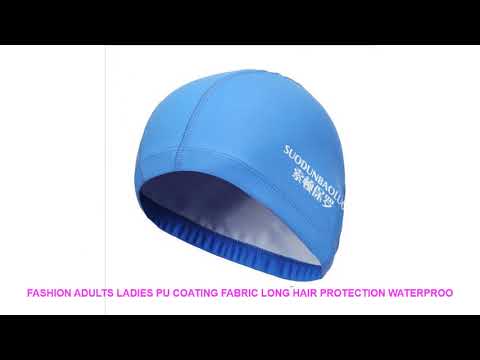 Fashion Adults Ladies PU Coating Fabric Long Hair Protection Waterproo Video