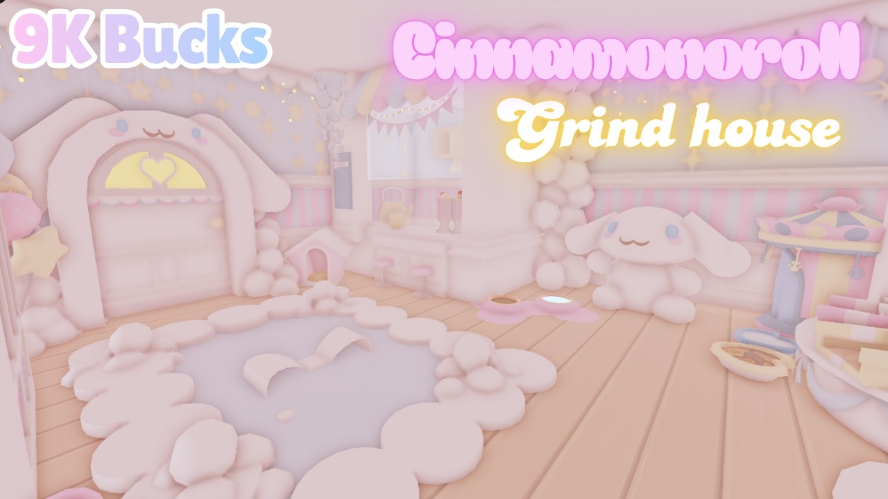Kawaii Sanrio Cinnamoroll Grinding home (Tiny Home)| *Speed build* | Adopt me ♡