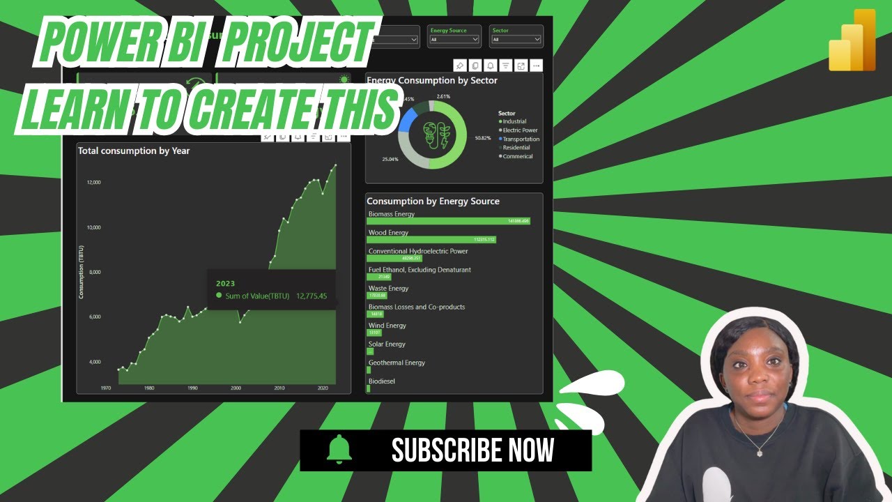 Power BI Project: Visualizing U.S Renewable Energy Consumption (Beginner Friendly)