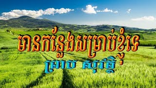 មានកន្លែងសម្រាប់ខ្ញុំទេ (ព្រាប សុវត្ថិ), Lyrics Audio, RHM CD Vol 272