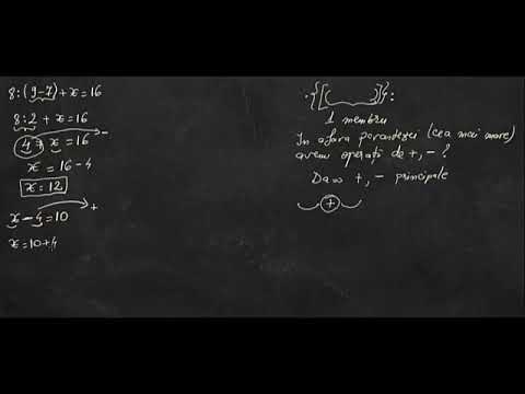 Numere Naturale - Ecuatii cu adunari si scaderi