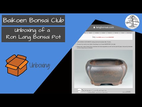 Unboxing - Ron Lang Bonsai Container - Baikoen Bonsai Club - Safer @ Home Bonsai Series