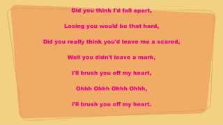 Ebony Day  -  Brush You Off My Heart Lyrics (Original Song)