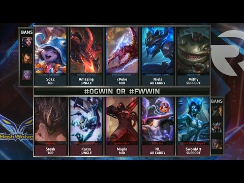 FW vs OG Highlights - FLASH WOLVES vs ORIGEN Game 2 - S5 WORLDS 2015 KNOCKOUT STAGE - QUARTERFINALS