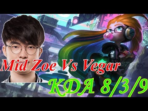 SKT T1 Faker Stream Zoe Vs Vegar KDA 8/3/9 | Video Game Stream For You