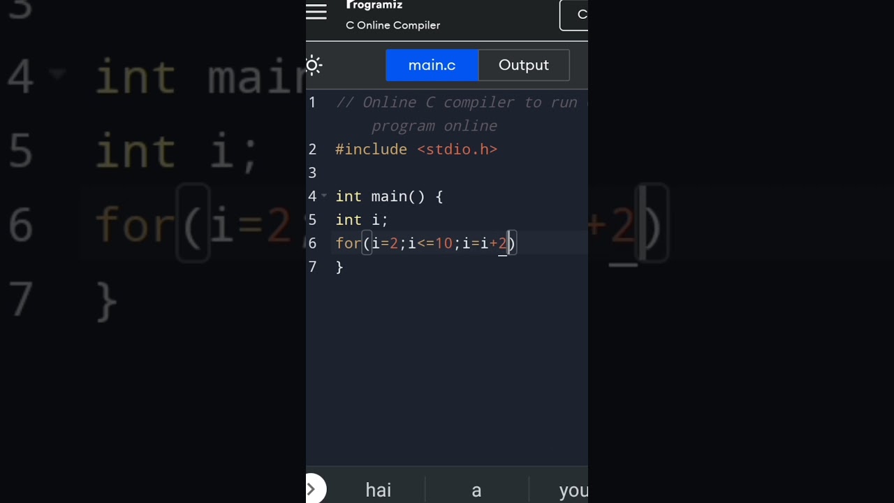 c program to print even numbers from 1 to 10#trending #viral #ytshorts