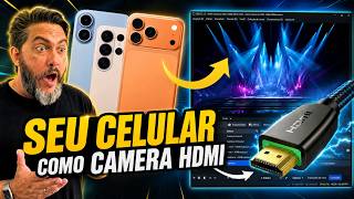 📱Como transformar seu Celular em uma Câmera para Lives via HDMI (OBS, Mesas de Corte) App Gratis