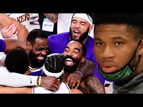 LeBron James, Lakers Celebrate Championship By Throwing Shade At Giannis Antetokounmpo