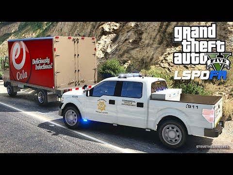 LSPDFR #601 HIGHWAY PATROL!! (GTA 5 REAL LIFE POLICE PC MOD) COMMERCIAL VEHICLE ENFORCEMENT
