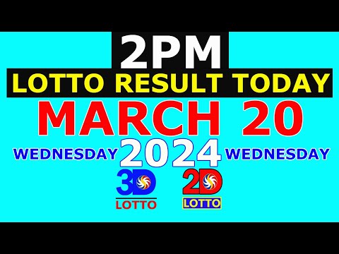 2pm Lotto Result Today March 20 2024 (Wednesday)