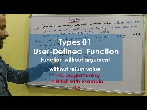 Functions in C programming in Hindi 01 Type of function Library User defined function