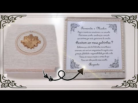 COLANDO MENSAGEM | Caixa REVESTIDA em LINHO #caixademdf