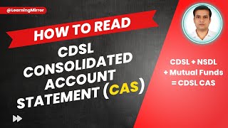 What is CDSL Consolidated Account Statement CAS across Mutual Funds and Depositories #cdslcas #cas