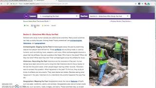 How to Log In and Use the Online Text Book - Social Studies