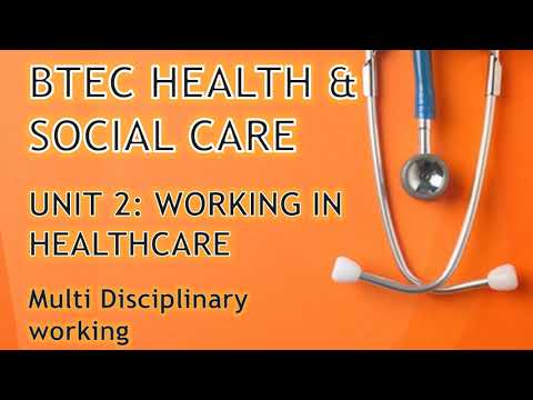 ⏱ BTEC Health & Social Care: Unit 2 - working in care recap - Multi-disciplinary working (A5)
