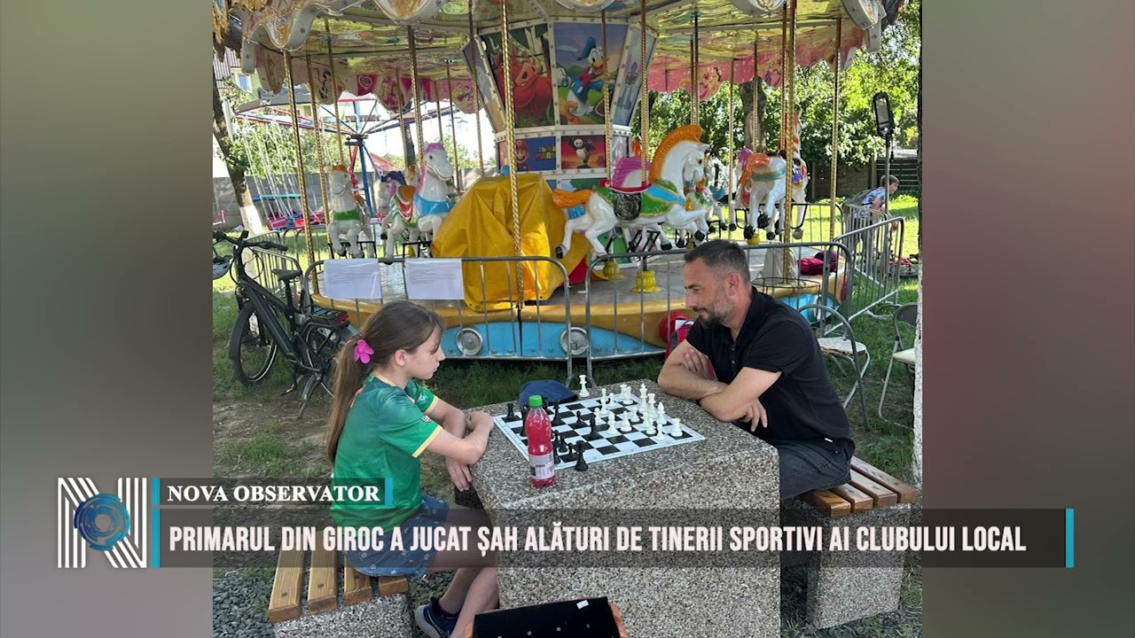 Primarul din Giroc a jucat șah alături de tinerii sportivi ai clubului local