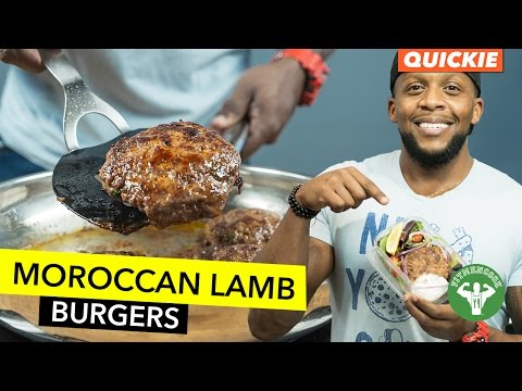 Moroccan Lamb Burger Meal Prep / Hamburguesa Marroquí de Cordero
