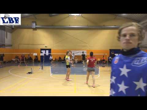 2016 LČ U19 WD fināls: Liāna Lencēviča & Una Berga vs Amanda Azarova & Sanda Viskante