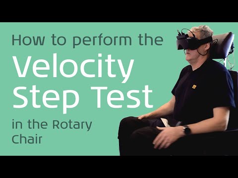 How to perform the Velocity Step Test on the Rotary Chair