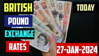 British pound exchange rate today 27 January 2024 pound rate in india 1 gbp to inr pound to rupees