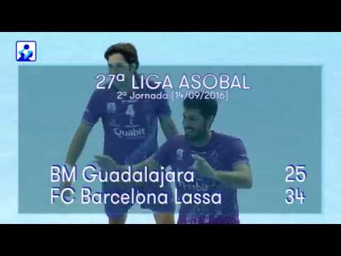 LIGA ASOBAL J02 BM. Guadalajara - FC Barcelona Lassa 25 - 34